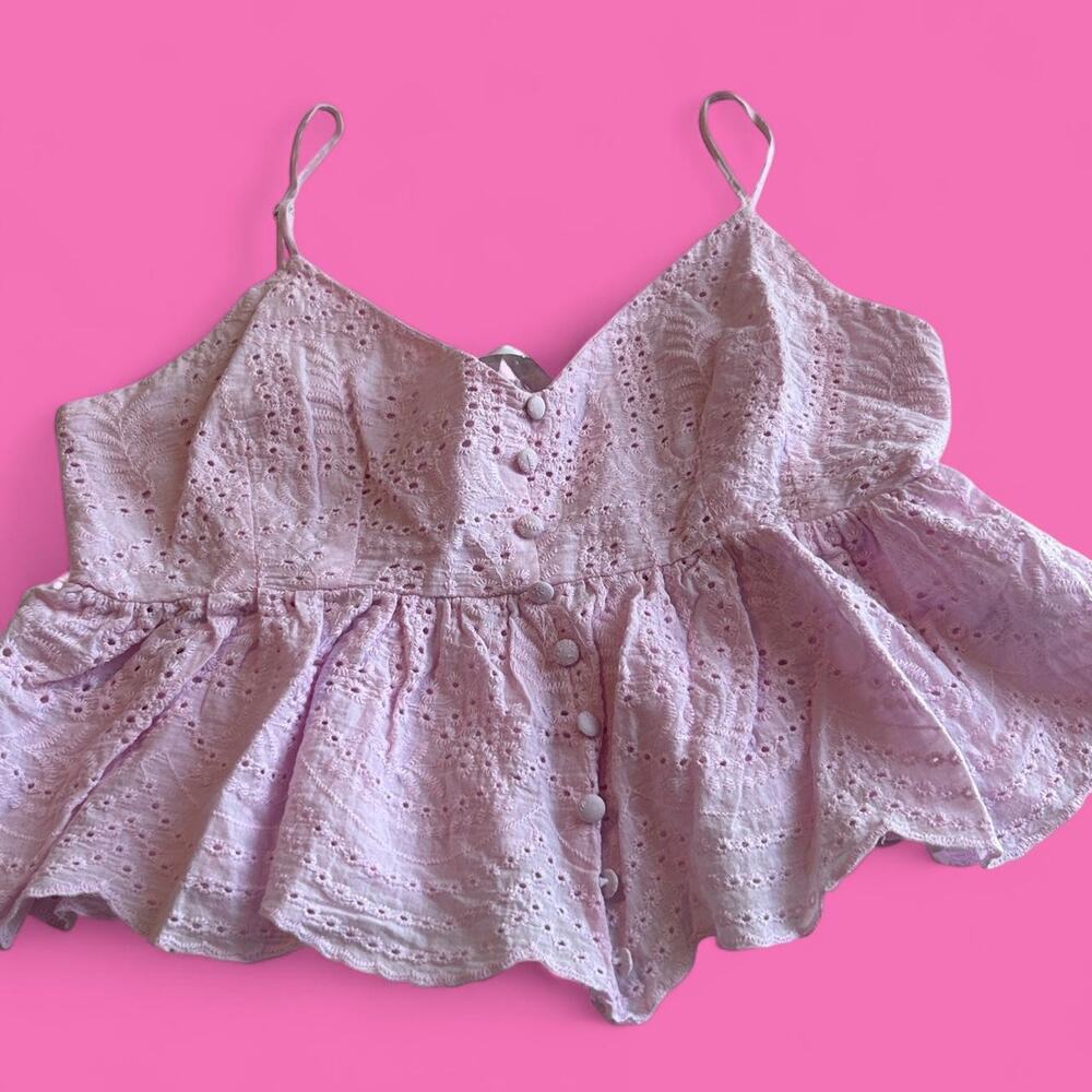 Alterd state pink eyelet peplum